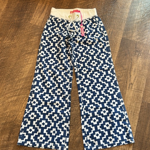 Macbeth Collection by Margaret Josephs Blue/White  Beach Pants size small, NWT! - Picture 2 of 8